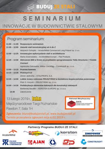 Seminarium BUDUJ ZE STALI 13.02.2019 R.